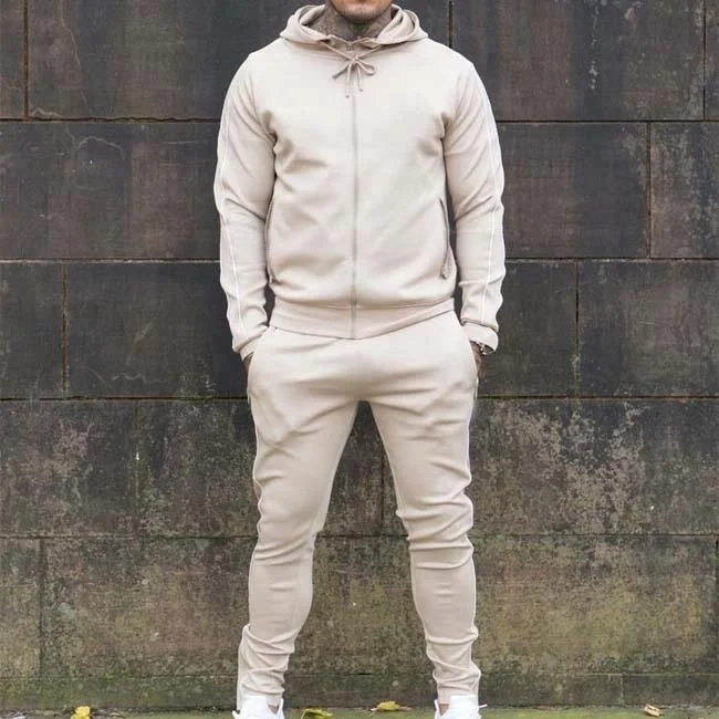 Conjunto De Chándal Completo Para Hombre,Chándal Entallado Con Capucha Y  Cremallera De Poliéster - Buy De Algodón Pantalones De Chándal,Último  Chándales,Simple Chándales Con Reflector Product on Alibaba.com