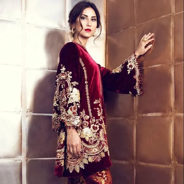 Velvet gown Pakistani
