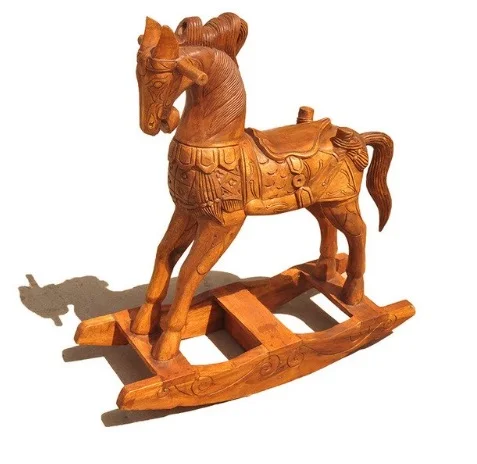 wooden horse rocking chair