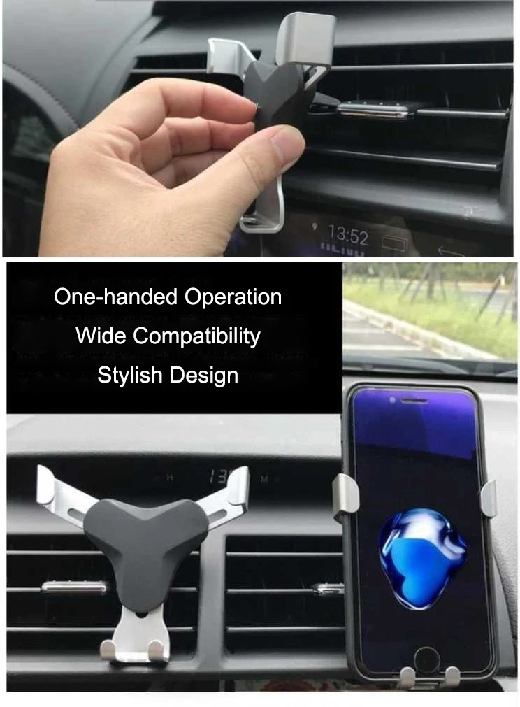 Gravitative High Quality Car Mount Universal Mobile Phone Holder Stand Clip Air Vent Mount Car Holder