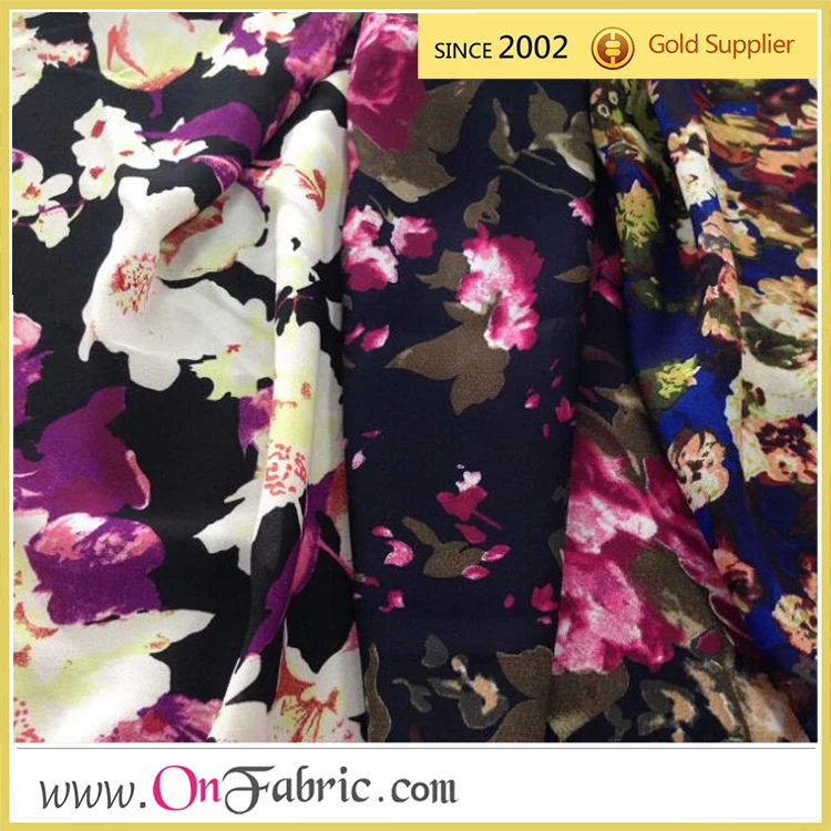 Тканые ткани с принтом из мягкого полиэстера Жоржетта 59/60