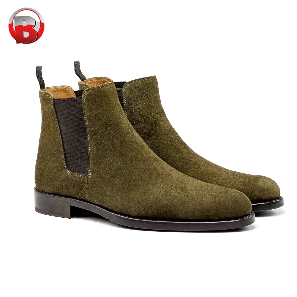Olive Green Suede Chelsea Boots Men,Hand Made Genuine Leather New Product Mens Boots - Buy Chelsea Boots,Boots Men,Winter Ankle Boots Product on Alibaba.com
