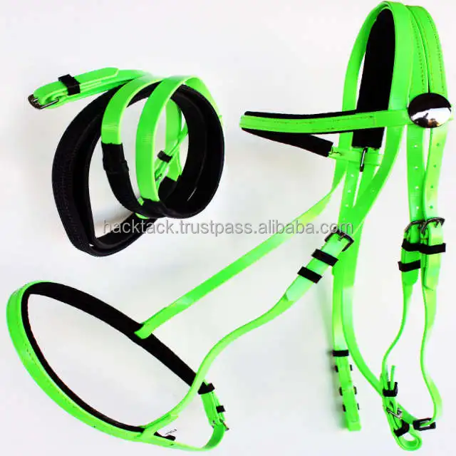Flat Racing Deluxe PVC Horse Bridle ~ Nickel Buckles ~ Many Colours~All Sizes 