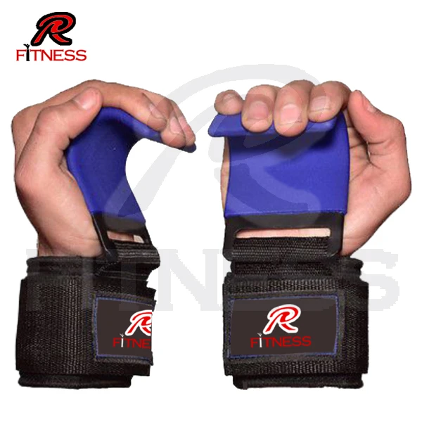 Austodex Leather Weight lifting Fitness Gym Long Strap  body building Gloves 