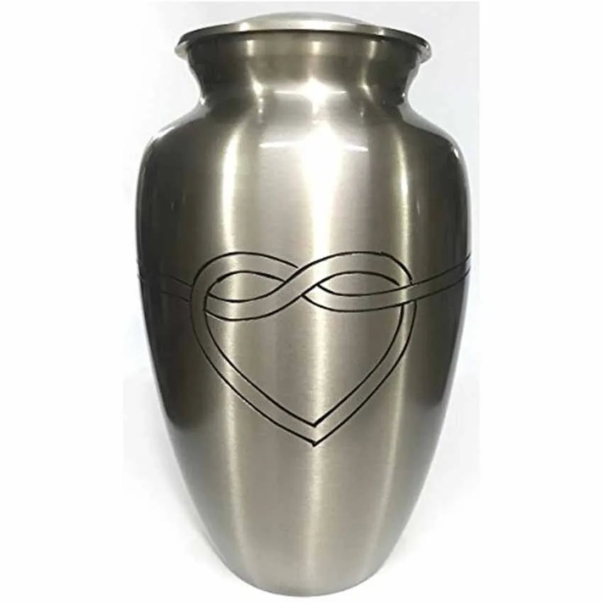 Classic Bronze Three Band Funeral Adult Cremation Urns For Human Ashes