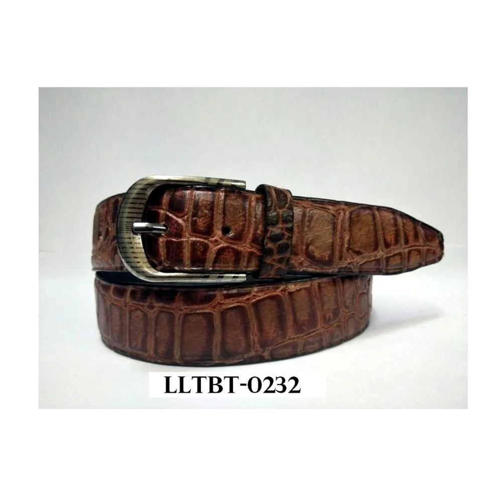 Genuine Brown Soft Leather Build Vintage Designer Belts For Men