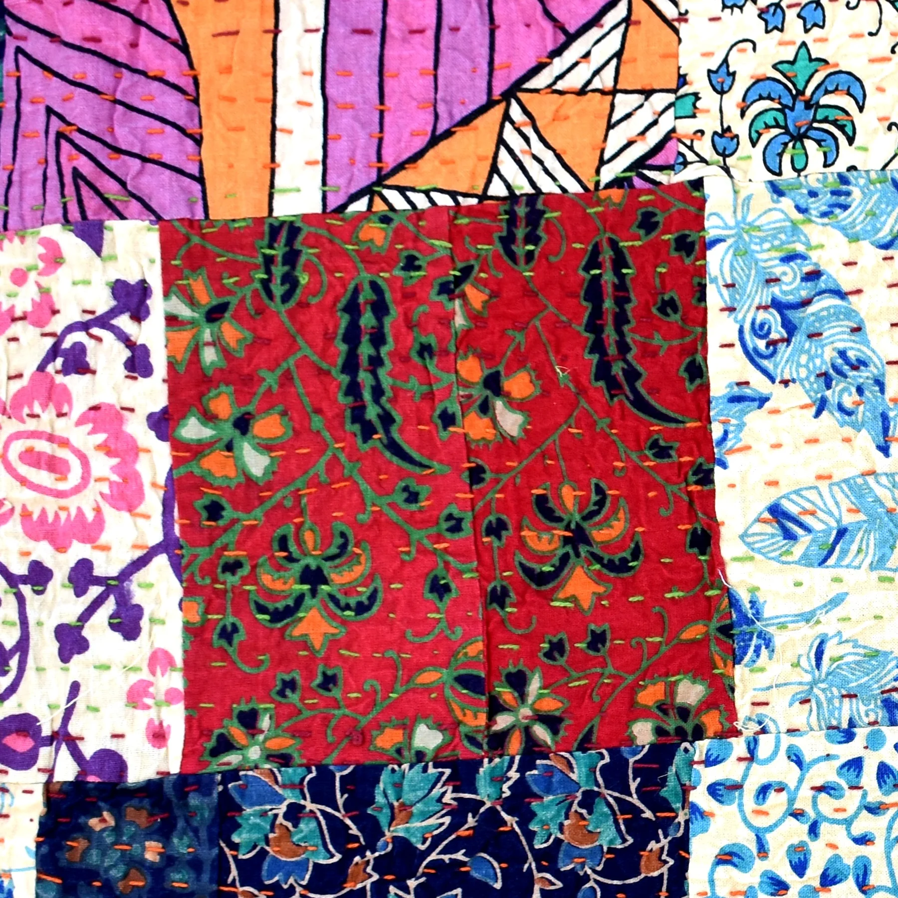 Хит продаж лоскутное Хлопковое одеяло Kantha в индийском королевском стиле ручной работы оптовая