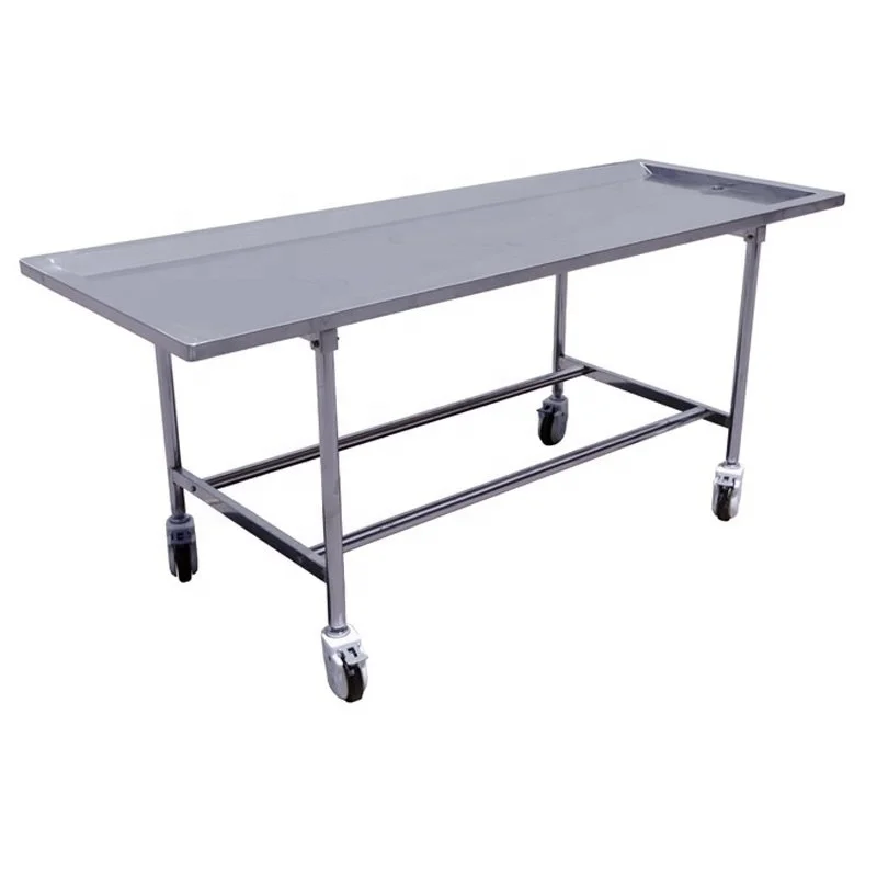 Stainless Steel Embalming Table Hospital Embalming Sink Cadaver