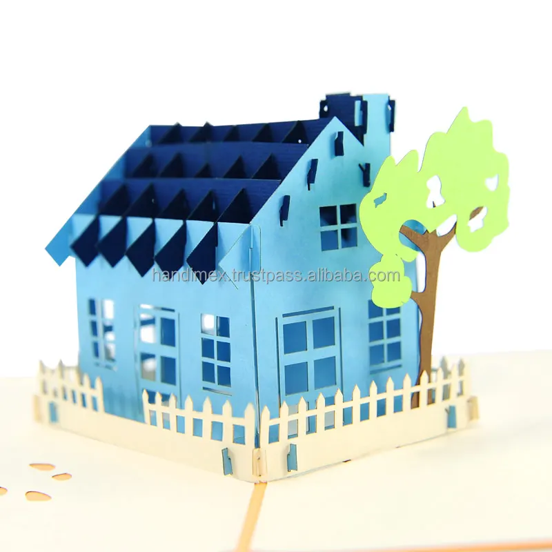 Handmade New Home Pop Up Card Personalised New home card