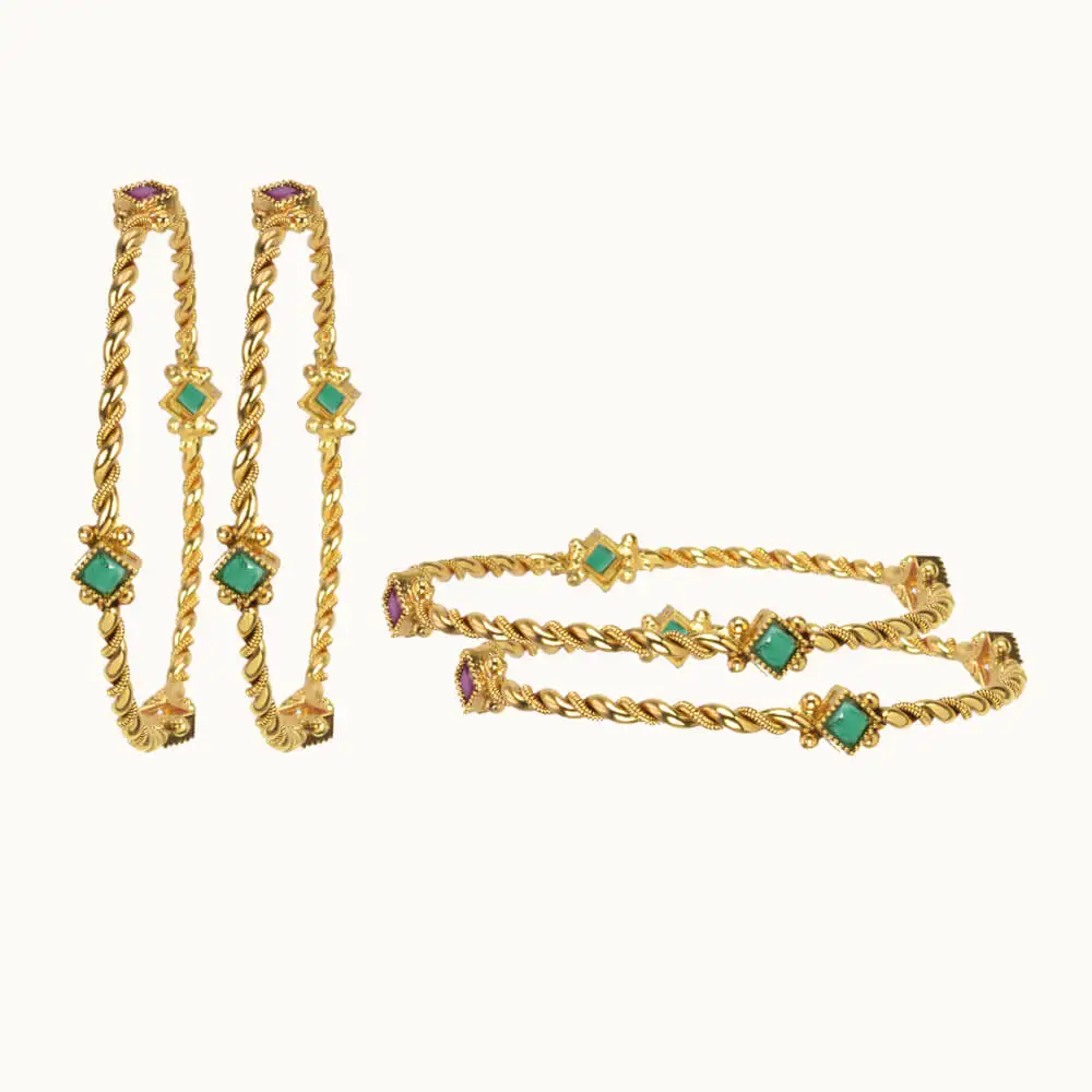 Gold Plated Piece Bangle Set in Wholesale Prices with Export Facility,  Wholesale Gold Plated Jewellery in Mumbai, Delhi, Pune