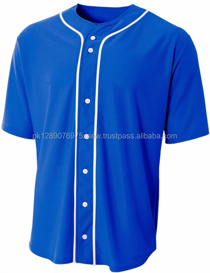 blue baseball shirt