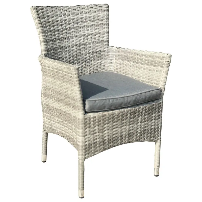 Rattan Stacking Chair Outdoor Metal Wicker Rest Chair Adjustable Seat