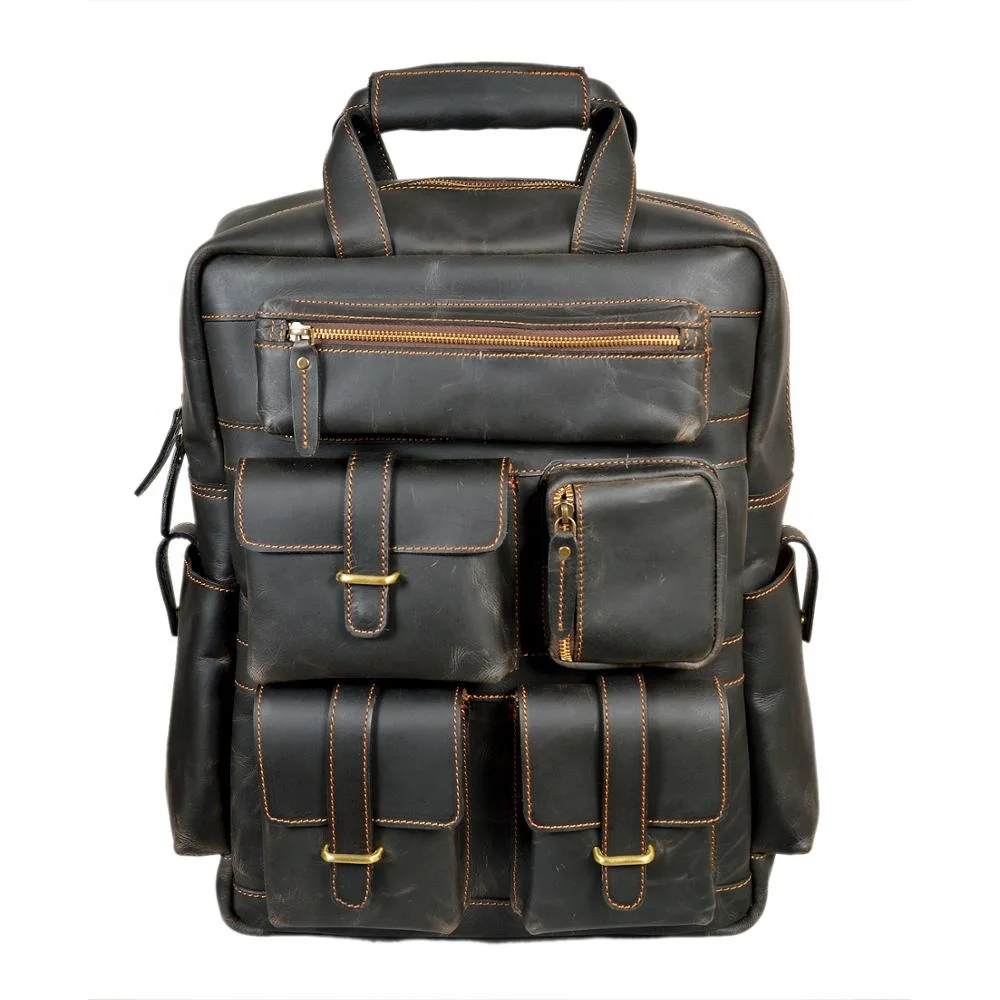 Tuerer Designer Rucksack Men's Leather Backpack Luxury Designer Famous Custom Logo Unisex ...