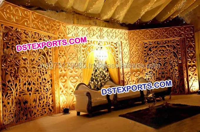 Different Design Wedding Fiber Backdrop Panels Jali Panel Flower Carving for Party Decorations Wedding Decoration Fiber Panels