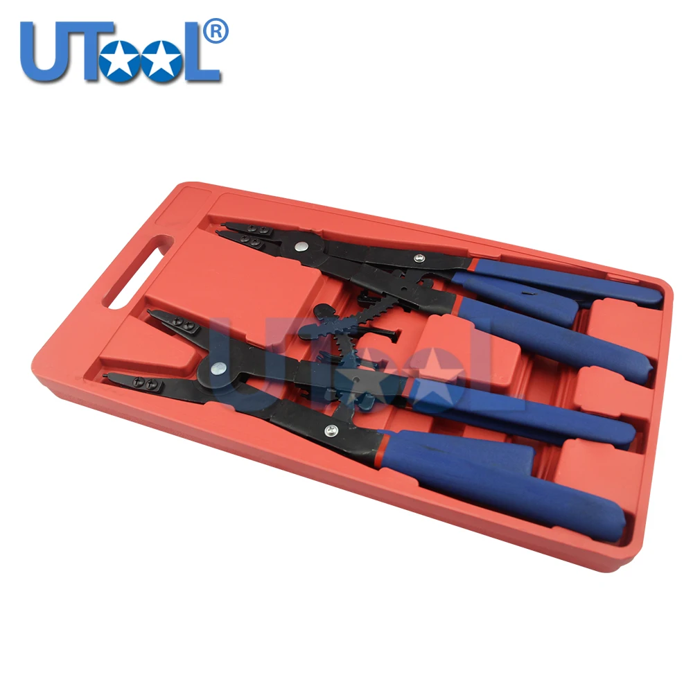 Details about   16" LARGE Circlip Snap Ring Pliers Set Retaining Ring Ratcheting w/ XTRA Tip 