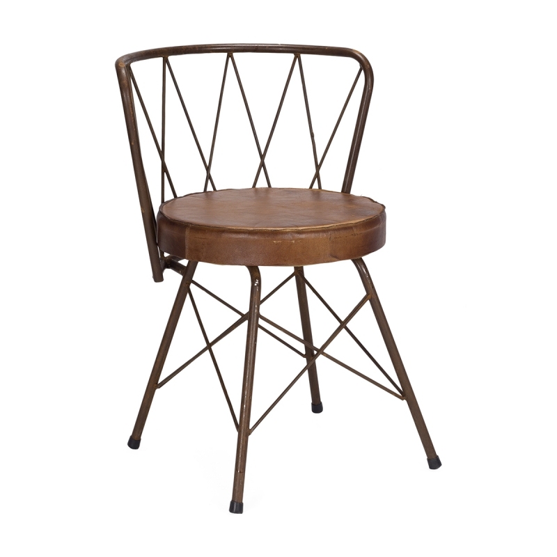 Modern Wholesale Wood & Leather Industrial Chair