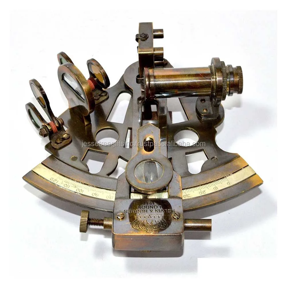 Antique Patina Three-inch Brass Box Sextant - Stanley London