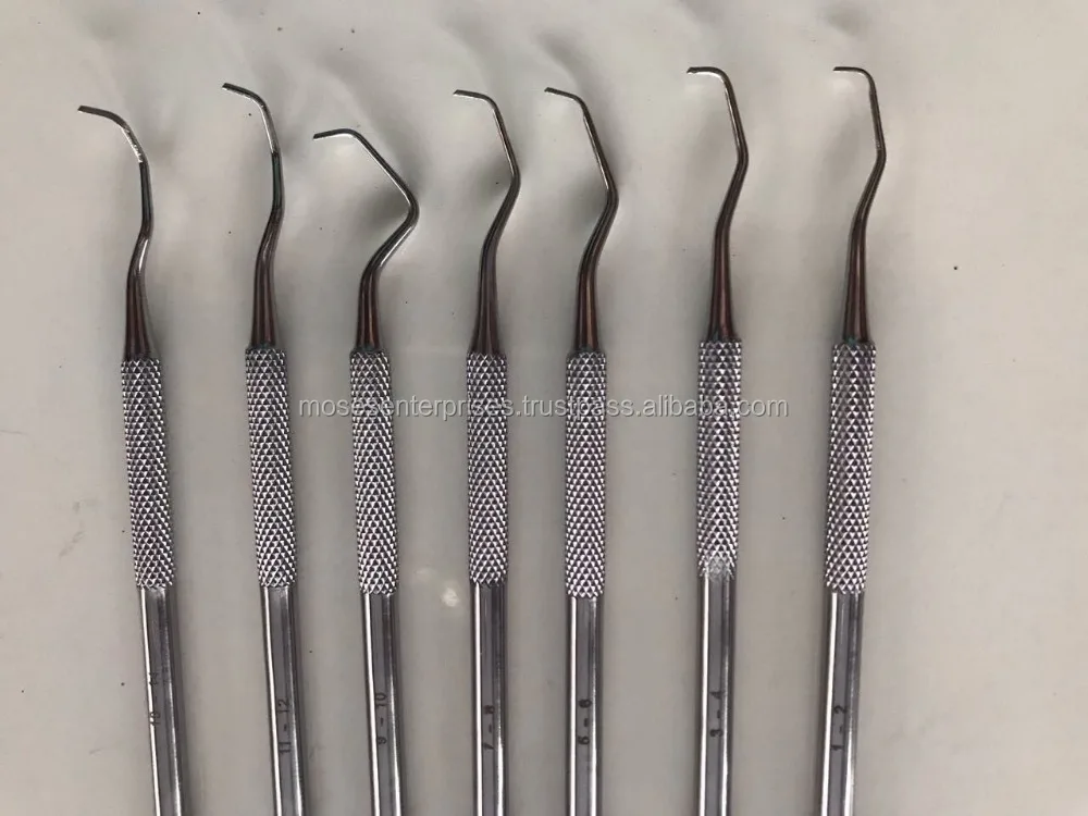 Curette Gracey Set Di 8 - Strumenti Dentali Chirurgici Professionali In Acciaio Tedesco Set 8 Pezzi Gracey - Foto 8