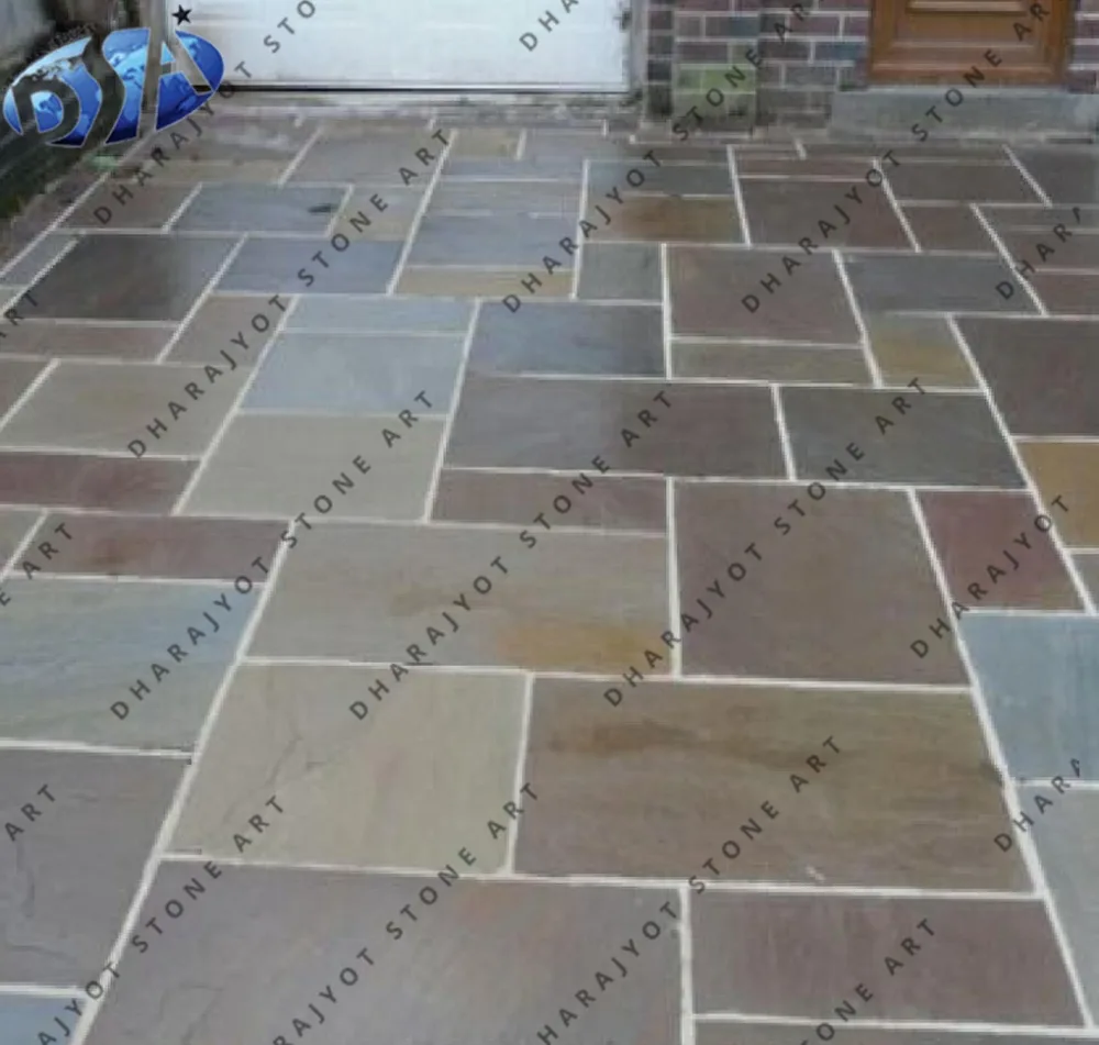 Raj Green Indian Sandstone Paving Slabs Tiles Decorative Outdoor High