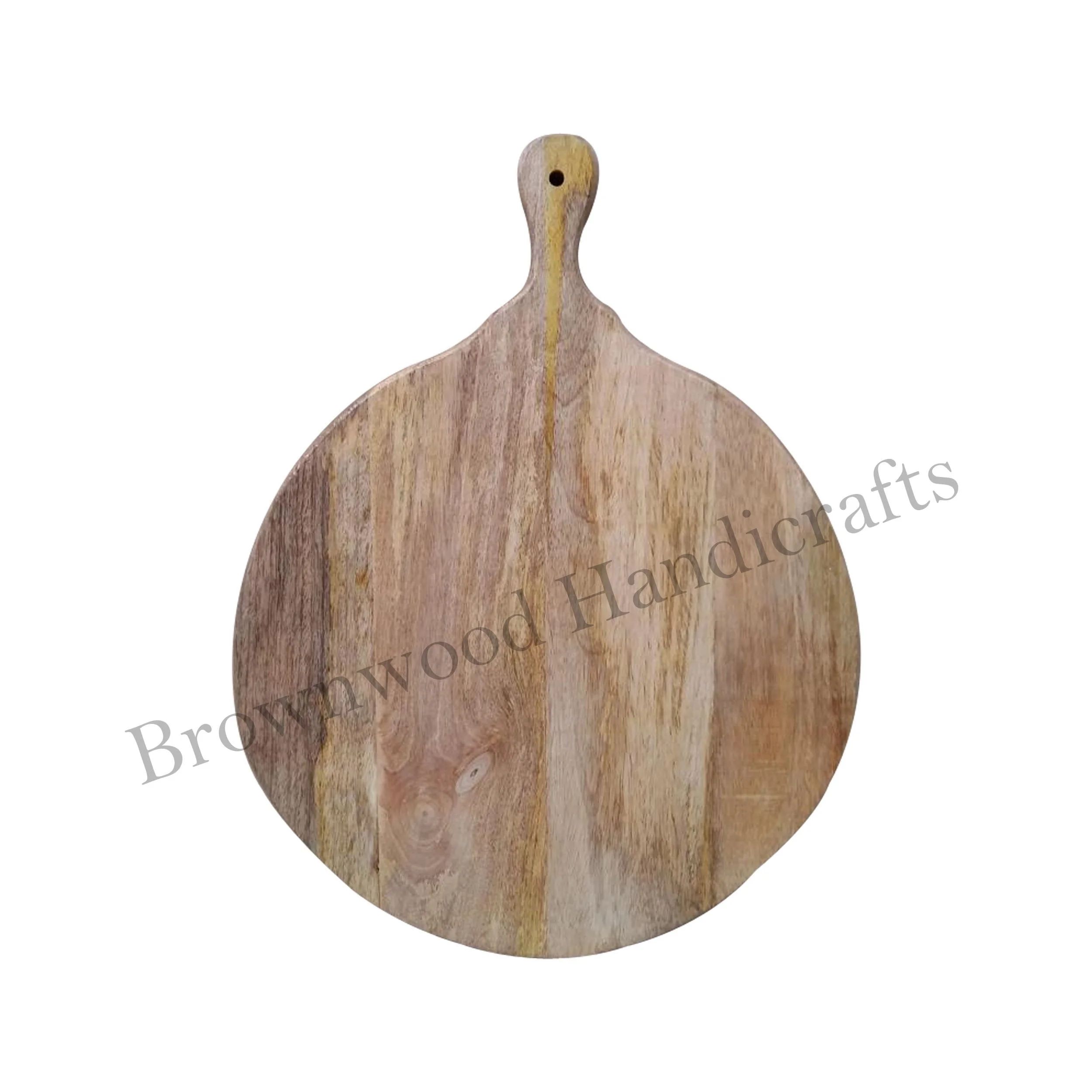 Handcrafted Solid Mango Wooden Round Cutting Board for Chopping and Charcuterie Direct from Indian Manufacturer and Exporter