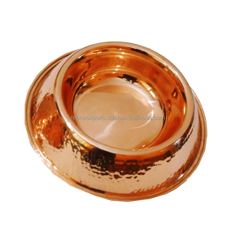 copper pet bowl