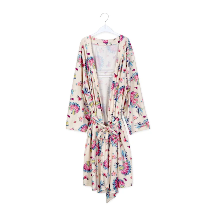 
Женское свадебное кимоно с длинным рукавом, с цветочным принтом 