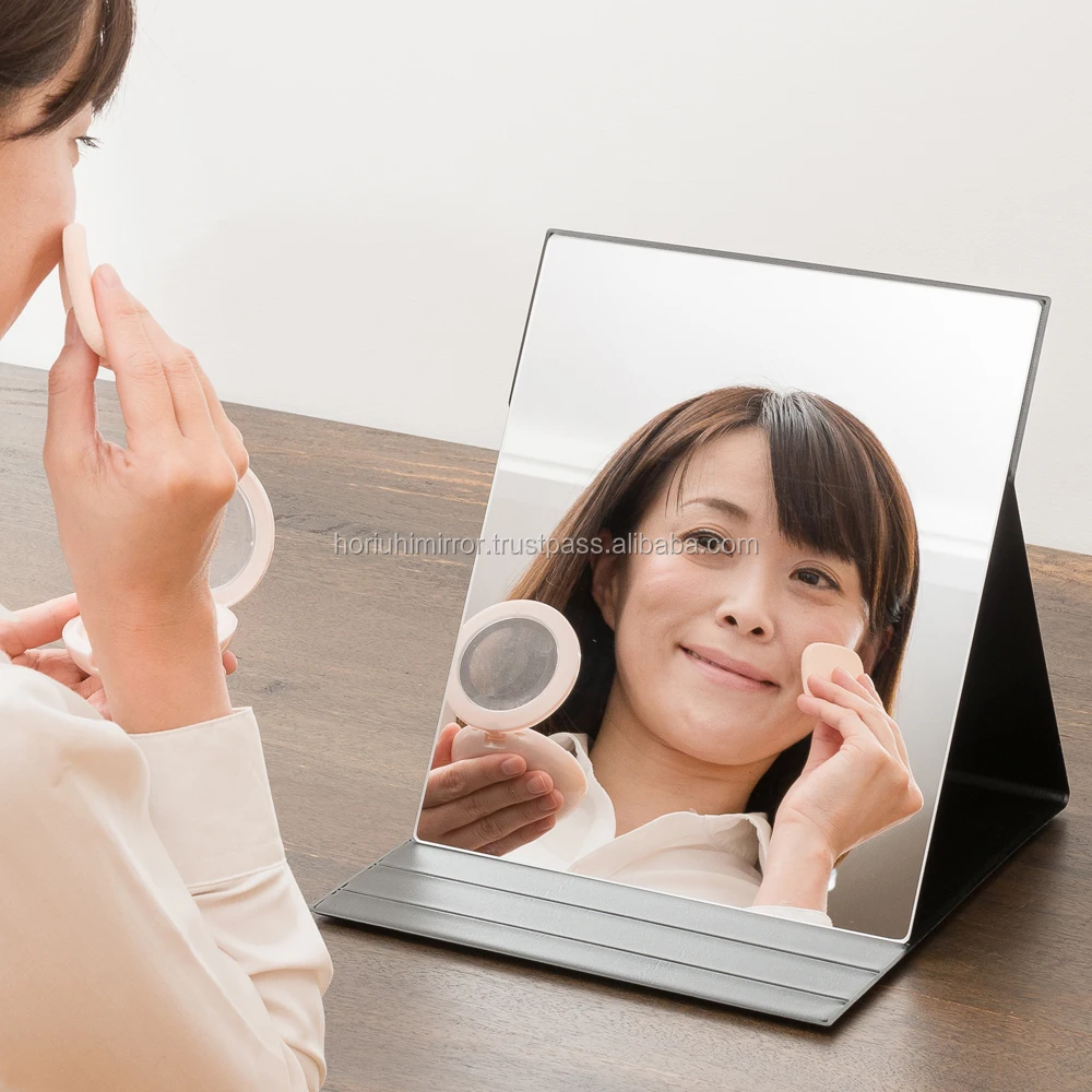 Pu Leather Table Pretty Folding Cosmetic Mirror Makeup Mirror Buy