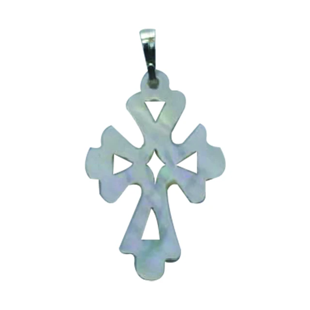 mother of pearl cross pendant