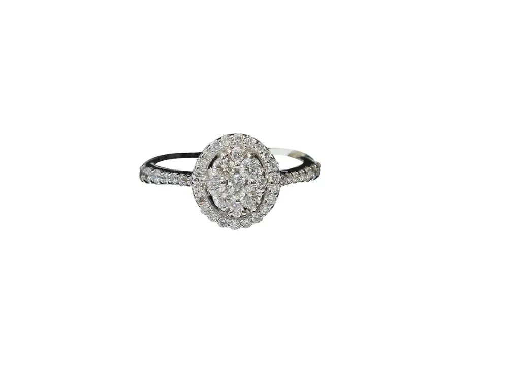 Bague De Fiançailles Or Blanc 14 Carats 2,50 Ct - Moissanite Lab Ronde - Taille US 5 à 12