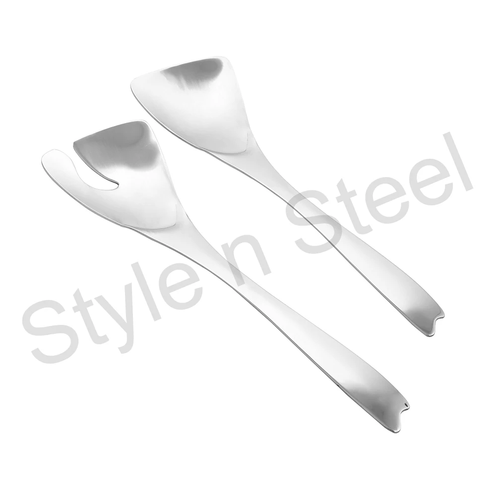 Набор для сервировки салата в виде ложки из нержавеющей стали