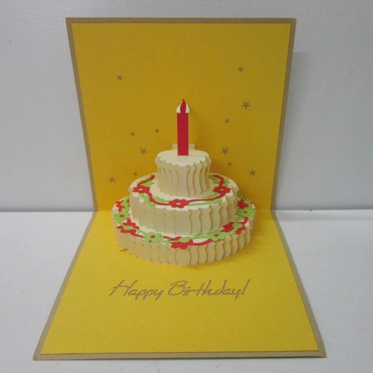 Carte De Joyeux Anniversaire 3d Faite A La Main Pieces Buy 3d Fait Main Carte 3d Carte De Voeux D Anniversaire Joyeux Anniversaire Gateau Pop Up Carte Product On Alibaba Com