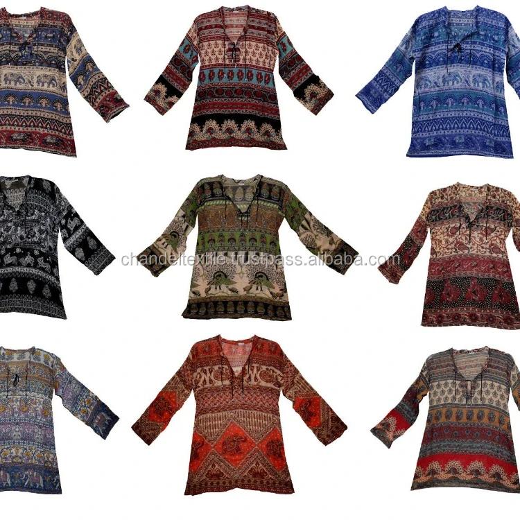 Indian Shirt Us Blouse Long Sleeve Women Tops Ladies Casual Kurti Tunic Floral Animals Bollywood Cotton Blouse Tunic Top Kurtis Buy Summer Floral Cotton Print Dresses Beautiful Ladies Cotton Top With Beautiful