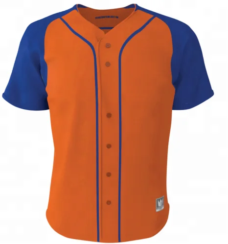 orange and blue baseball jersey