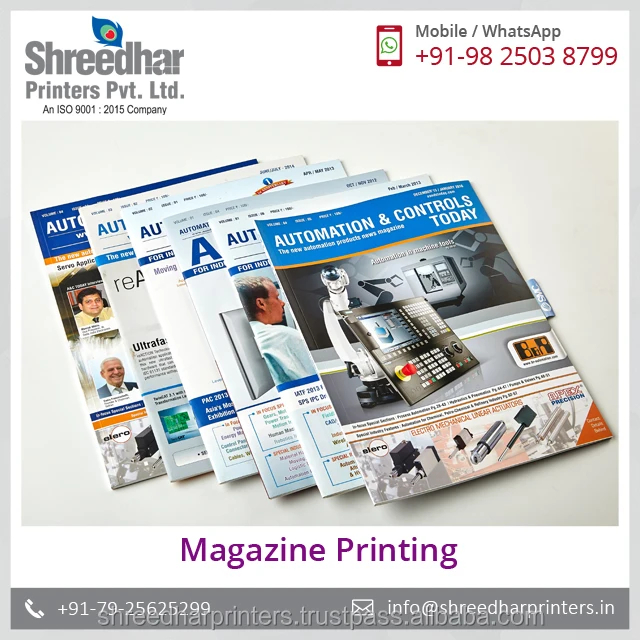 
 Услуги ежемесячной печати журналов.  