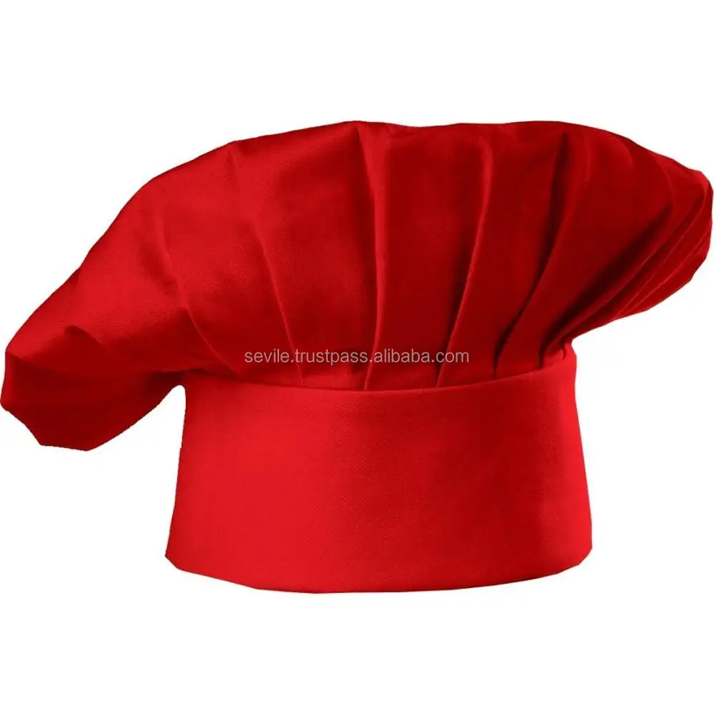 Red Details about   Chef Hat  Adjustable Elastic Baker Kitchen Cooking Chef Cap 