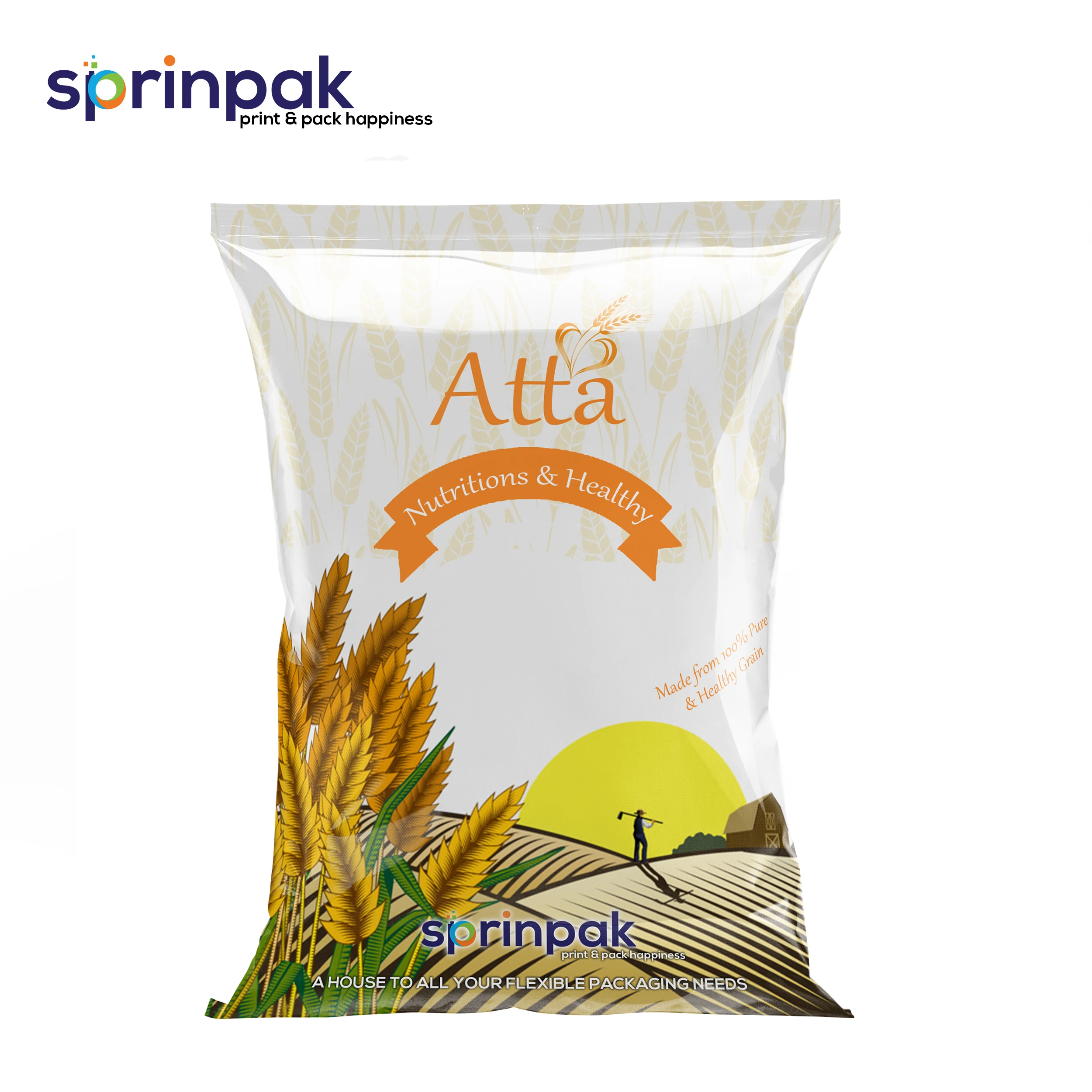 Download Custom Logo Rice Wheat Flour Plastic Pouch Packaging Bag With Different Size Buy Plastic Packaging Pouch Rice Flour Packaging Bag Custom Logo Pouch Product On Alibaba Com