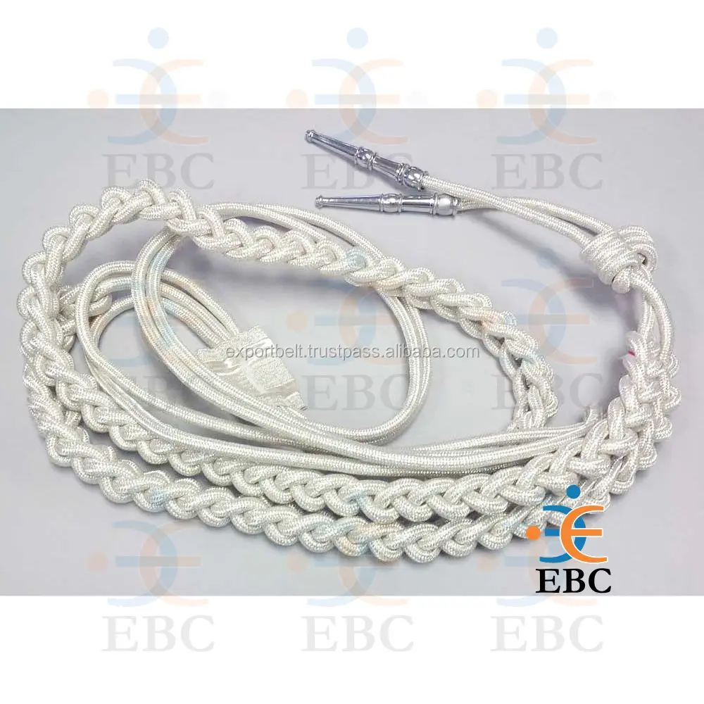 Forces Uniform Aiguillette with Metal Tips Dress Parade Gold Corded Aiguillettes for Staff Officers Ceremonial Band Uniforms