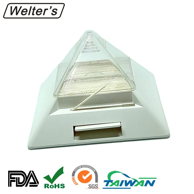 Автоматический держатель зубочисток с прозрачной крышкой в форме пирамиды