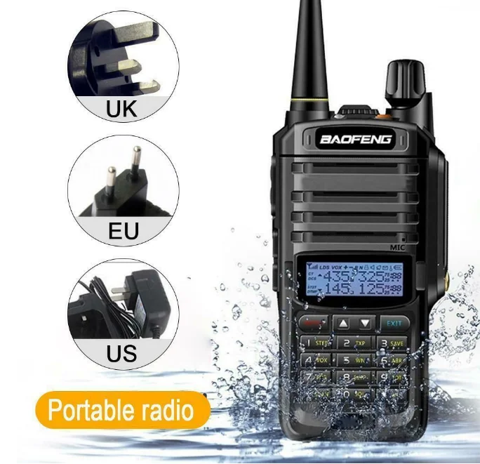 18w Long Range Handheld Vhf Uhf Fm Transceiver Waterproof Dual Band Radio IP67 Handheld Walkie Talkie in Pakistan Baofeng Uv-9r