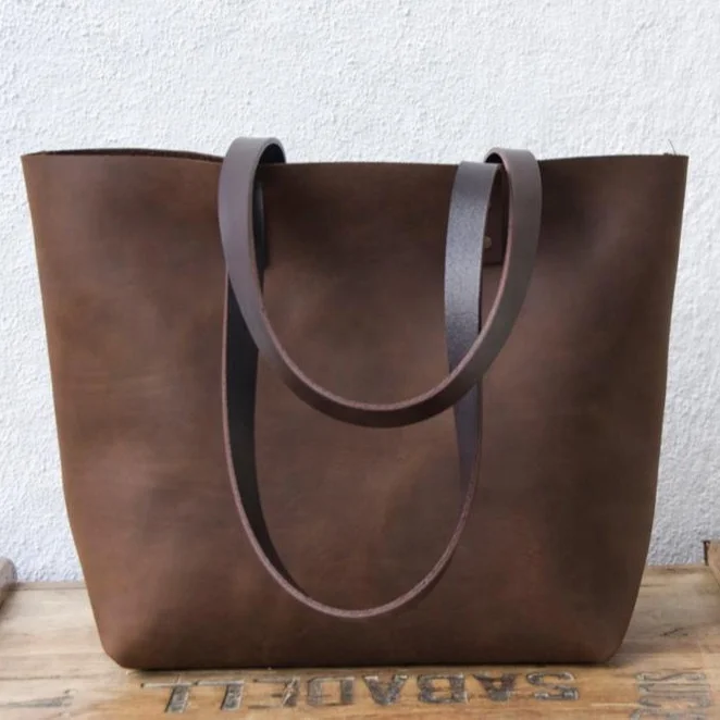 big brown leather bolsa