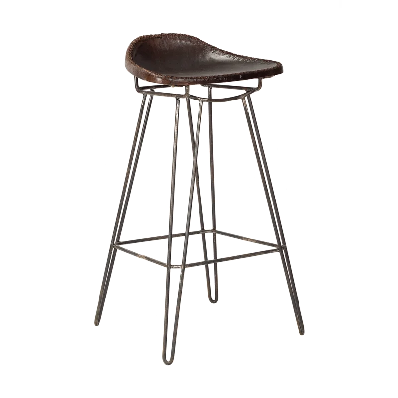 Modern Wholesale Wood & Leather Industrial Chair