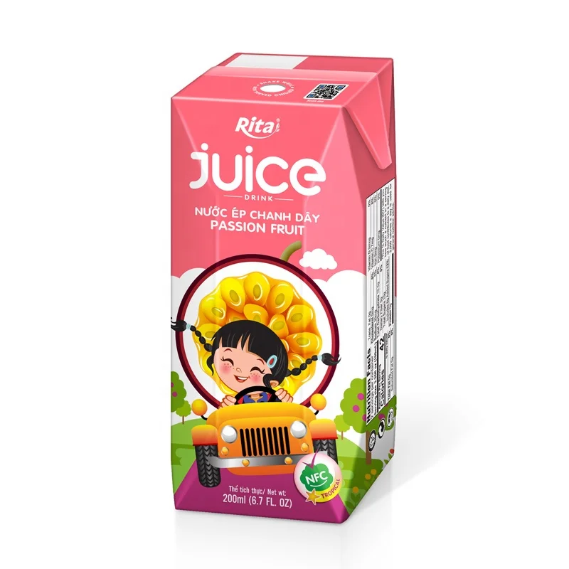 Drink for Kid 200ml Box Packing Passion Fruit Juice