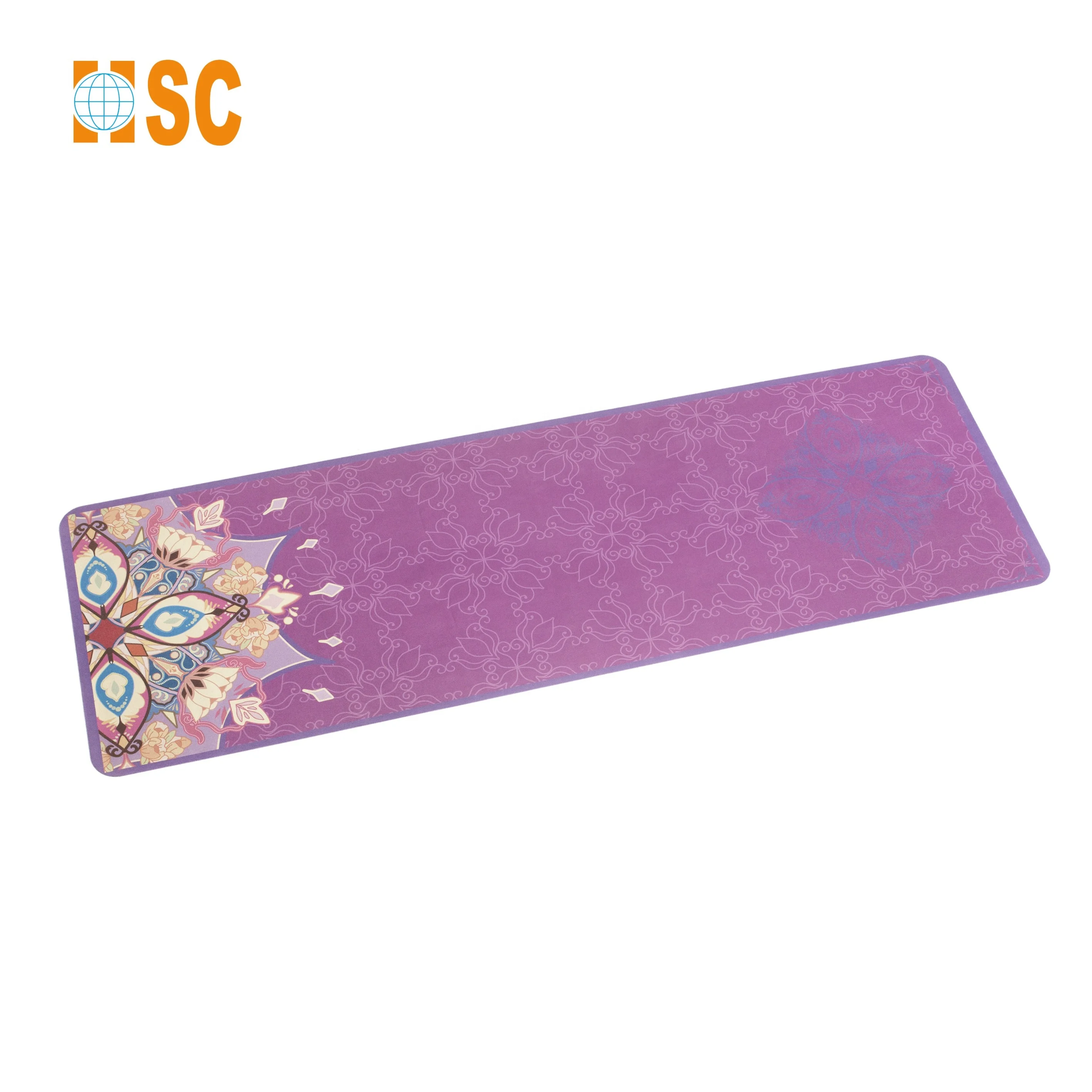 Suede Rubber Mat Travel Mat Antislip Microfiber Printed Natural Rubber