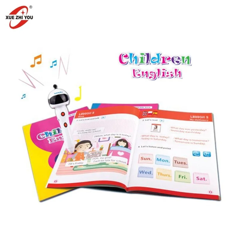 6 Languages Talking Pen English Book Reader Pen Kids Learning Machine Magic Pen