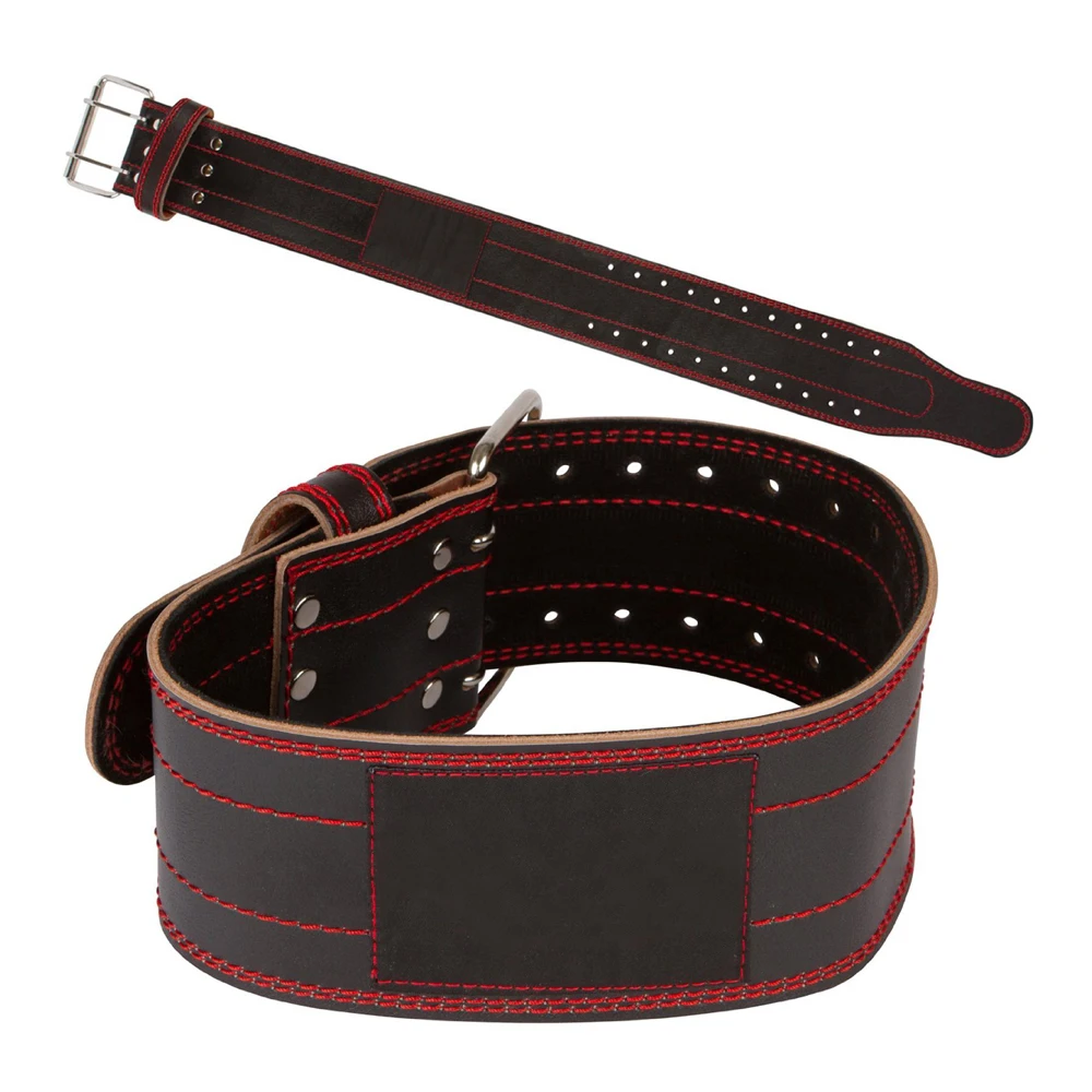 Сверхмощный кожаный ремень для тренажерного зала и