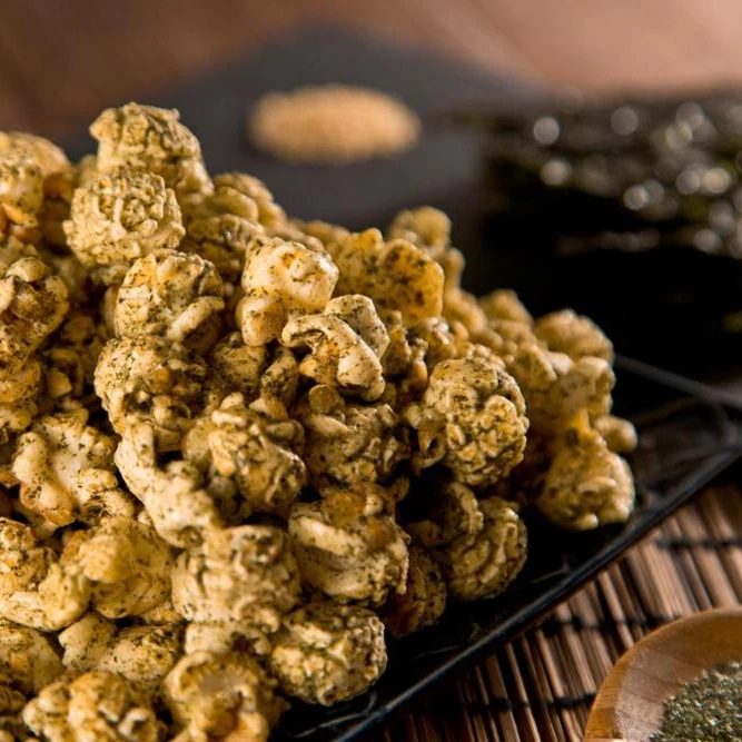 Pop - Smile Popping popcorn Seaweed Flavor Mushroom Type Bucket Snack Popcorn