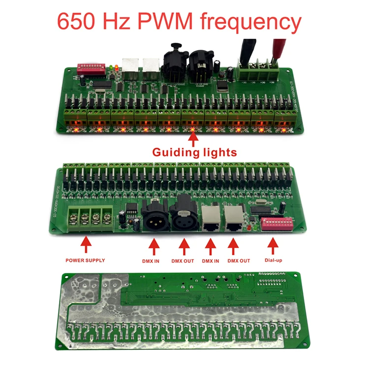 30-канальный 1440 Вт DMX512 светодиодный декодер с постоянным управлением одиночными или цветными лампами для сцены RGB