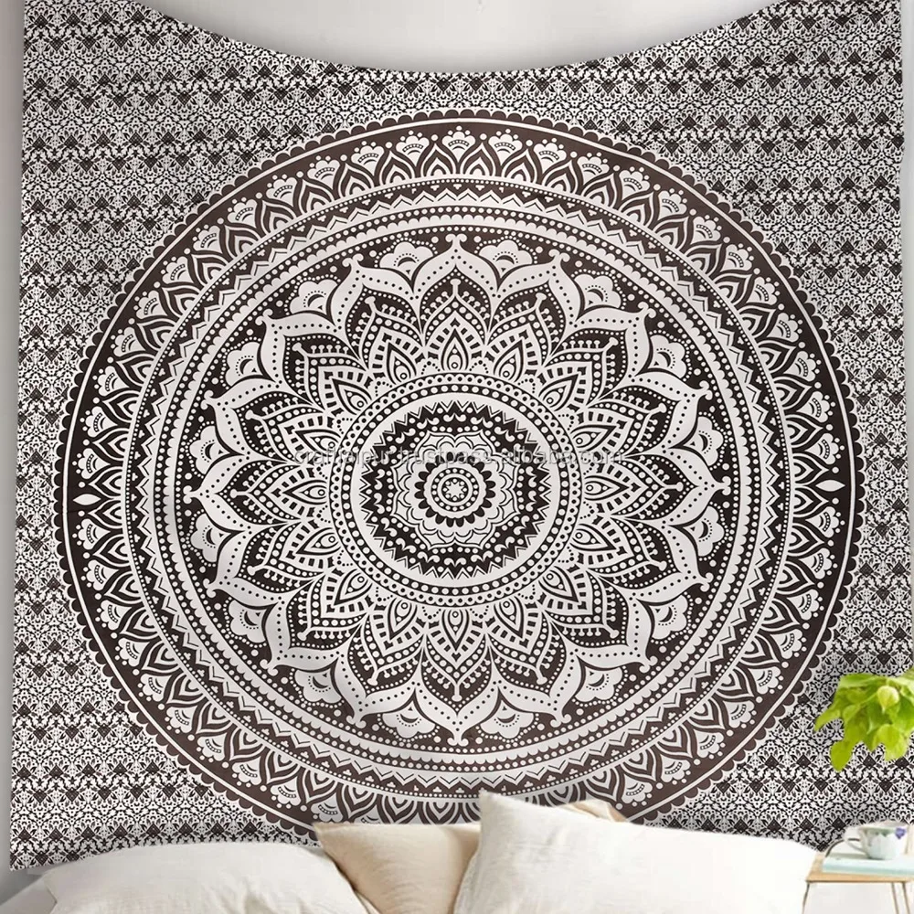 white cotton tapestry