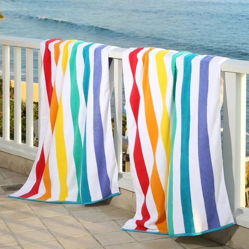 Extra Large Thick Beach Towel Custom Luxury Cotton Printed Beach Towel