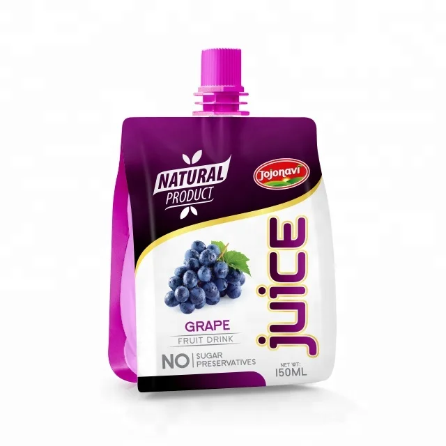 Grape Juice Fruit Drink 150ml Spouted Stand up Pouch